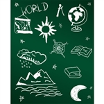 World Traveler Chalkboard Printed Backdrop