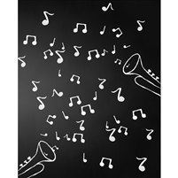 Musical Notes Chalkboard Printed Backdrop