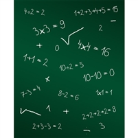 Math Chalkboard Printed Backdrop