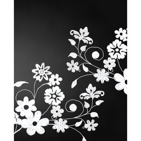 Spring Flowers Chalkboard Printed Backdrop