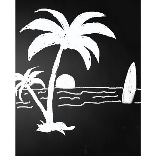 Beach Chalkboard Printed Backdrop