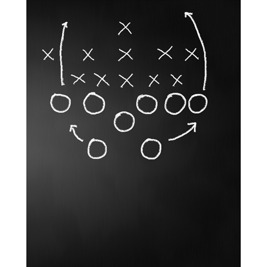 Offensive Play Chalkboard Printed Backdrop