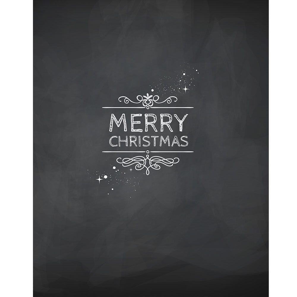 Merry Christmas Chalkboard Printed Backdrop | Backdrop Express