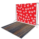 Paws and Planks Floor Extended Printed Backdrop