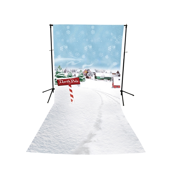 North Pole Floor Extended Printed Backdrop