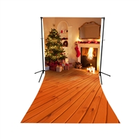 Christmas Foyer Floor Extended Printed Backdrop