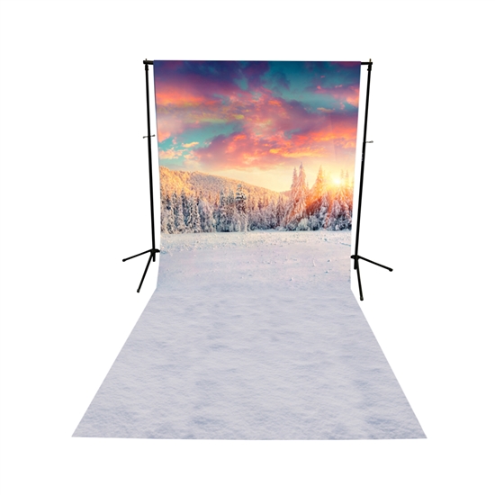 Winter Sunrise Floor Extended Printed Backdrop