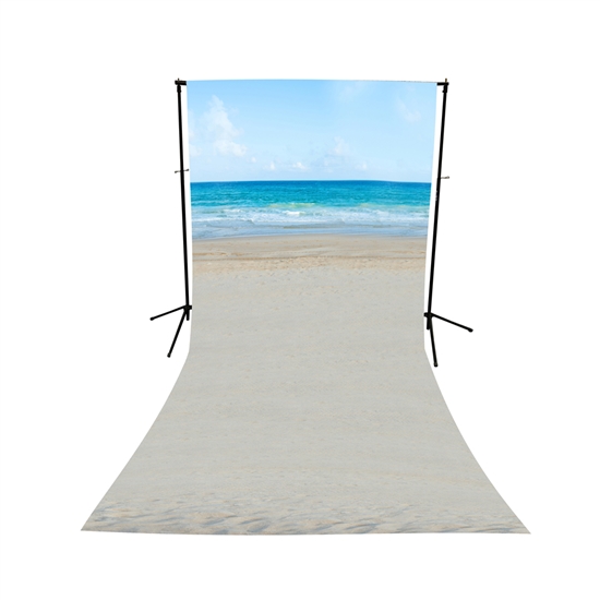 Beach Waves Floor Extended Printed Backdrop