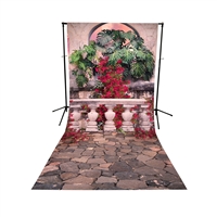 Sunset Terrace Floor Extended Printed Backdrop