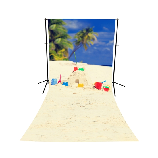 Sandcastle Island Floor Extended Printed Backdrop