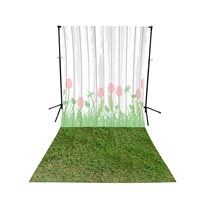 Tulip Planks & Grass All-in-One Printed Vinyl Backdrop