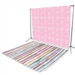 Pink Ice Cream Floor Extended Printed Backdrop