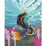Aquatic Mermaid Printed Backdrop