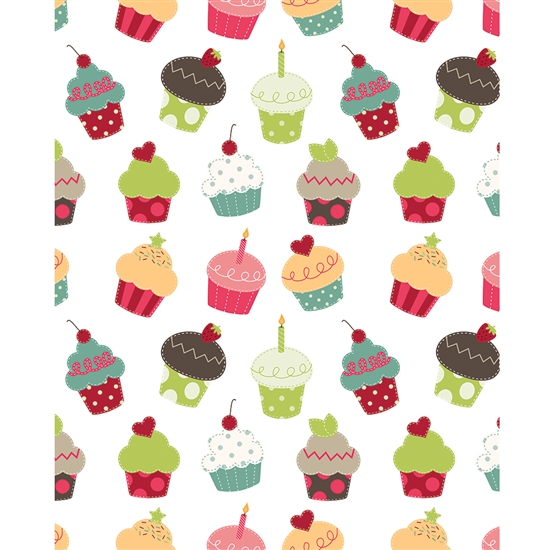 Cupcakes Printed Backdrop
