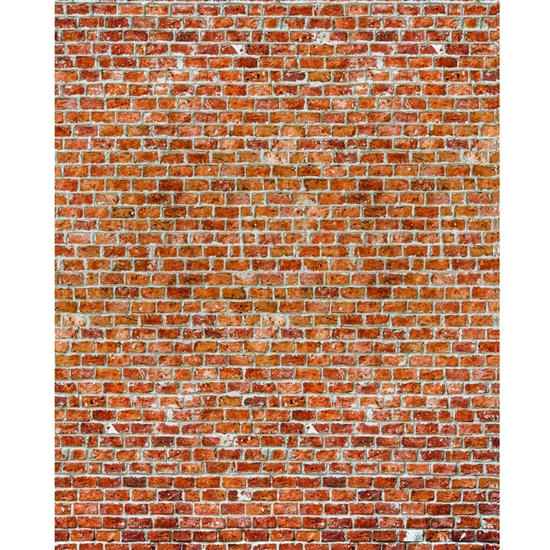 8ft x 8ft Bright Red Brick Studio Photography Backdrop Backdrop Express Wrinkle Free Cloth 