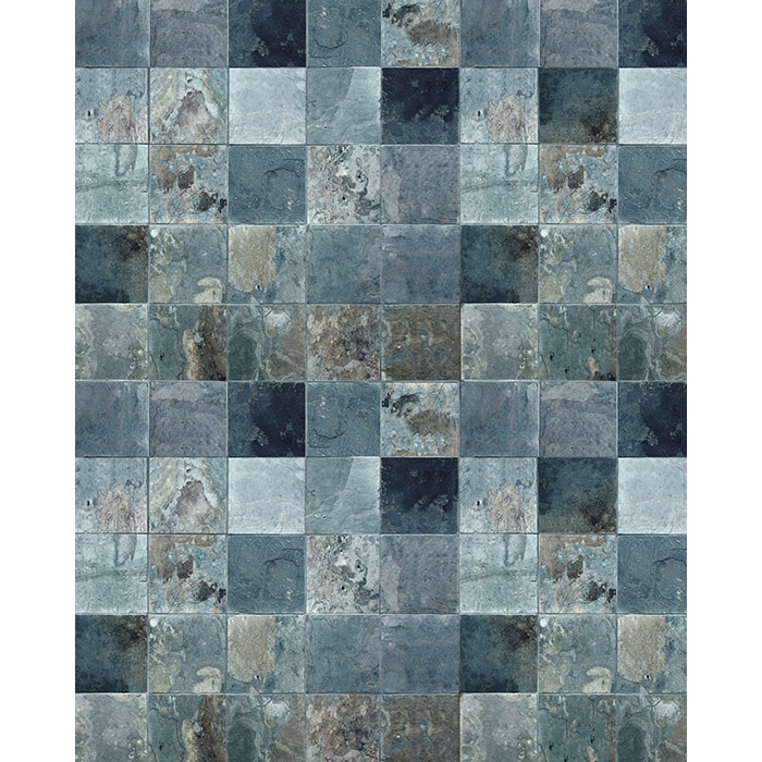 Distressed Blue Tile Floordrop, Distressed Tile Flooring
