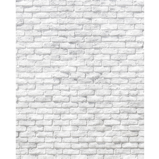 Worn White Brick Printed Backdrop