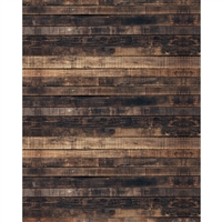 Worn Brown Planks Printed Backdrop