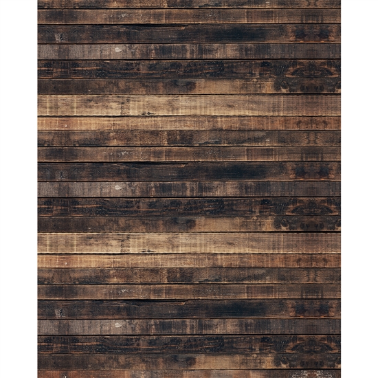 Worn Brown Planks Printed Backdrop