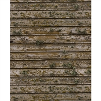 Distressed Moss Planks Printed Backdrop