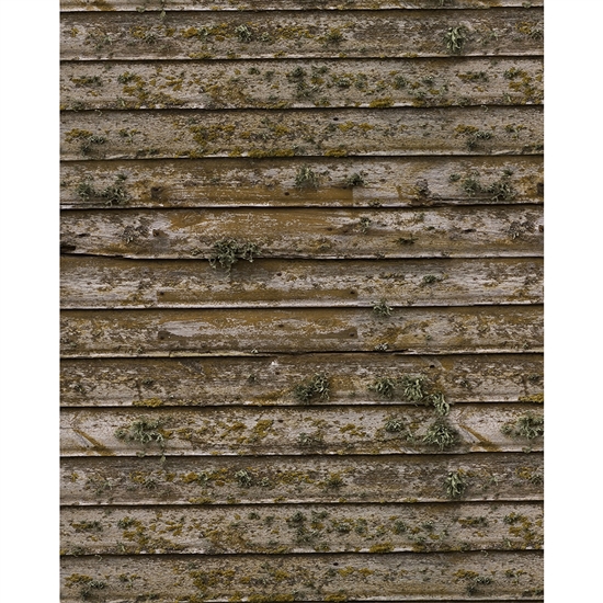 Distressed Moss Planks Printed Backdrop