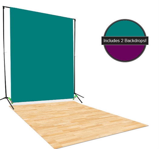 Teal & Purple Backdrop / Floordrop Set