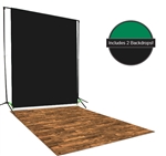 Black & Green Backdrop / Floordrop Set
