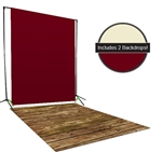 Cream & Red Backdrop / Floordrop Set