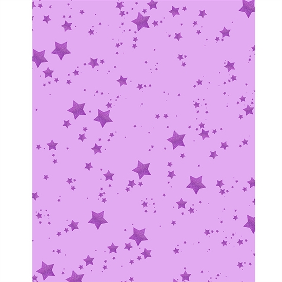 Berry Glitter Stars Printed Backdrop