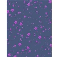 Blue and Purple Glitter Stars Printed Backdrop