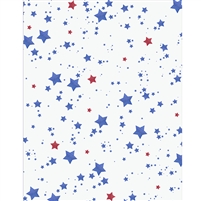 Patriotic Glitter Stars Printed Backdrop