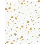 White and Gold Glitter Stars Printed Backdrop