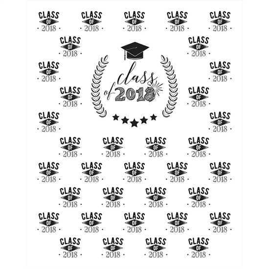Graduation Step and Repeat Printed Backdrop