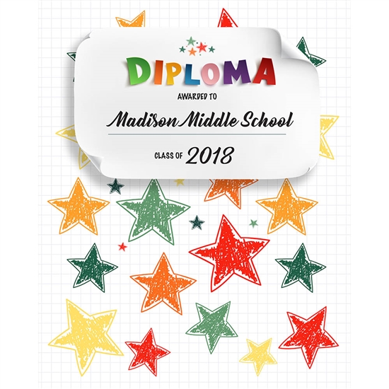 Kindergarten Diploma Printed Backdrop