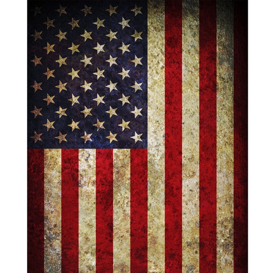 Vintage American Flag Printed Backdrop