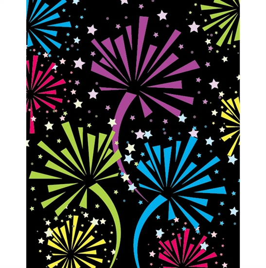 Colorful Firework Printed Backdrop