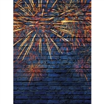 Graffiti Fireworks Printed Backdrop