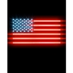 Glowing American Flag Printed Backdrop