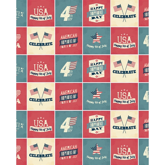 Happy Independence Day Printed Backdrop