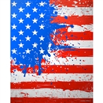 Paint Splattered Flag Printed Backdrop