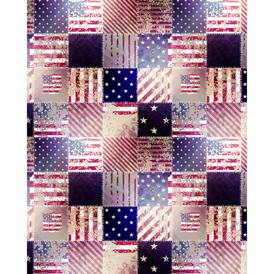 Patriotic Quilt Printed Backdrop