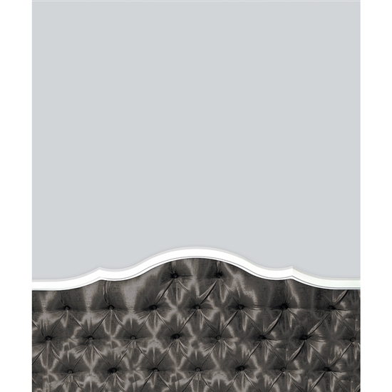 Dark Gray Tufted Printed Backdrop