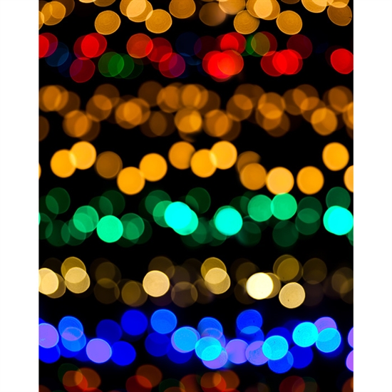 Bokeh Christmas Lights Printed Backdrop