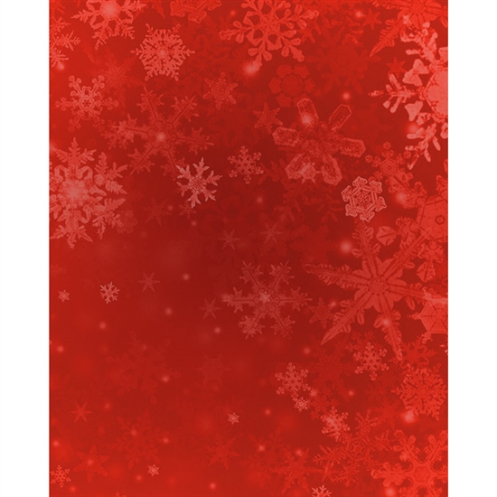 Red Snowflakes Printed Backdrop | Backdrop Express