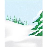 Snowy Hill Printed Backdrop