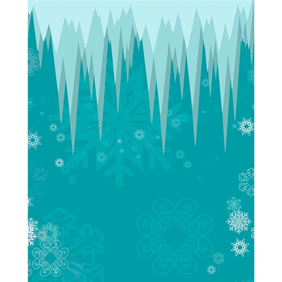 Frozen Icicle Printed Backdrop