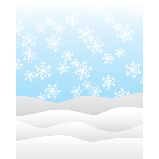 Snowy Field Printed Backdrop
