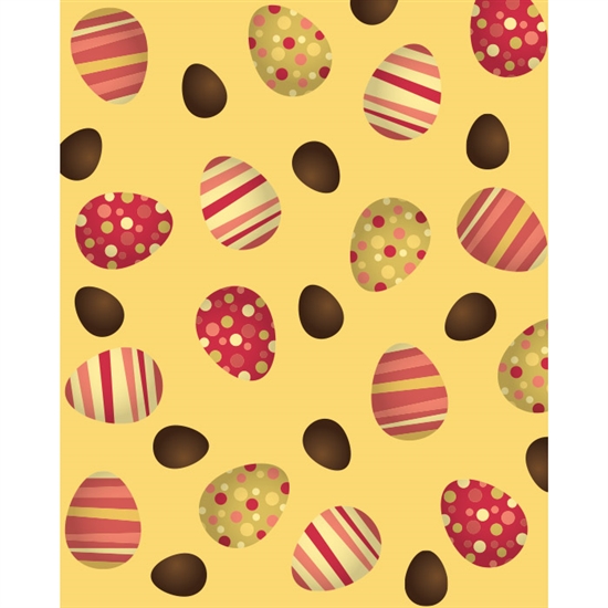 Red Easter Eggs Printed Backdrop
