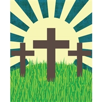 Three Crosses Printed Backdrop