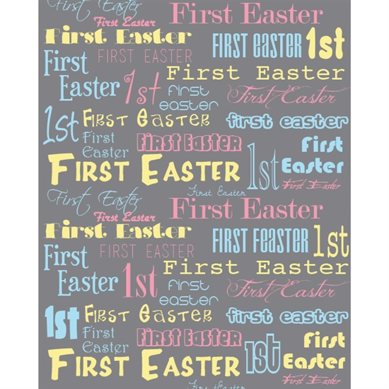 1st Easter Printed Backdrop